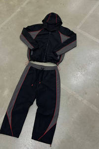 Waterproof Eco-Friendly Windproof Training <b>Jogging</b> <b>Suit</b> with Team Logo Custom Made Unisex Hooded Autumn Sporty Tracksuit - Product Image 2