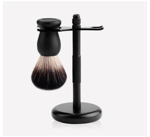 Luxury Private Label Custom Logo <b>Shaving</b> Tools Men's Gift Set Metal <b>Shaving</b> Brush Set <b>Shaving</b> Straight Barber Razor Stand <b>Kits</b> - Product Image 2