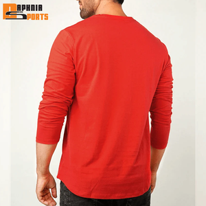 High Quality Full Sleeve T Shirt For Men Cotton Plain Blank Clothe Fashion Breathable O Neck <b>Long</b> Sleeve T Shirt Men Streetwear - Product Image 3