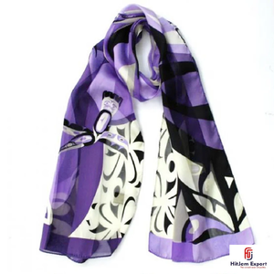 Custom Printed Long <b>Scarf</b> Soft Fabric White Label Low MOQ OEM ODM Textile Manufacturer for Fashion Brands Bali - Product Image 4