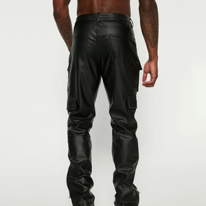 High Quality High Best Price 100% Genuine <b>Men</b> <b>Leather</b> <b>Pants</b> Breathable Customized Color Waterproof Eco-Friendly High Casual Sale - Product Image 3