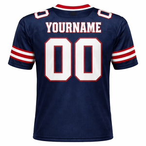 Maillot de football court personnalisé avec nom et numéro du joueur, en tissu 100 % polyester respirant à séchage rapide, imprimé par transfert thermique, pour équipe OEM - Product Image 2