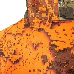 <b>Waterproof</b> Silent <b>Camo</b> Hunting <b>Jacket</b> Men's Blaze Orange Camouflage Hooded Pullover Outdoor Tactical Fishing Hiking Windbreaker - Product Image 4