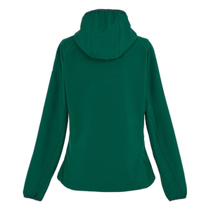 Veste polaire à capuche pour femme, manches longues, coupe-vent, vert uni, fermeture éclair, veste softshell pour femme, best-seller - Product Image 2