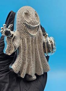 Colgante de Plata de Ley con Diseño de Fantasma de Dibujos Animados, Estilo Hip Hop, con Moissanita y Diamante de Corte Redondo, Joyería Fina para Fiesta de Halloween, Colgantes y Amuletos - Product Image 6