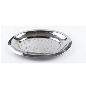 Premium <b>Mirror</b>-Finish Aluminum Banquet Tray – Large Symmetrical Oval Server - Product Image 2