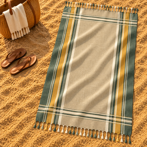 Toalla Decorativa Kikoy con Hermosas Borlas, Personalizable con Logotipo, para Venta al por Mayor, Toalla de Playa Turca, Fabricante Indio - Product Image 5