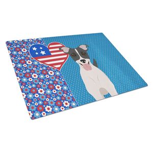 Noir blanc Jack Russell Terrier décoratif planche à découper en verre trempé grande taille cuisine planche de service plats américains assiettes - Product Image 1