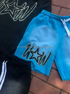 2025 short d'été Logo personnalisé blanc séchage rapide Jogging Vintage en détresse lavé à l'acide Shorts pour homme short à cordon - Product Image 2