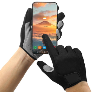 Gants de cyclisme unisexes à doigts entiers, respirants, antidérapants, en tissu polyester absorbant l'humidité, pour l'été, avec fermeture auto-agrippante - Product Image 6