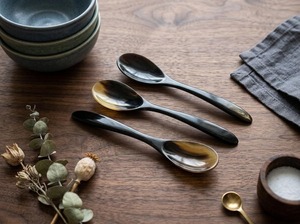 Premium Quality Wood Horn Spoon Set Organic Texture Polished for Serving Salt Sugar Spices Elegant Kitchen Display - Product Image 5