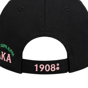 Gorra de Béisbol Black Pink AKA con Bordado de Escudo, Ajustable con Cierre a Presión, Diseño con Letras Griegas, Gorro Deportivo Informal de Moda - Product Image 3