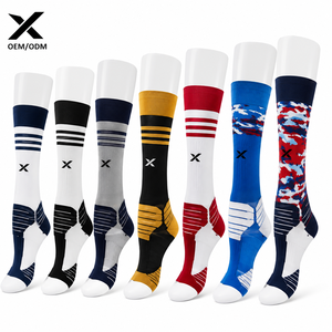 Chaussettes de compression athlétiques haute performance X Sports City, en Spandex/Polyester/Coton, pour l'hiver, multicolores, rayées, camouflage - Product Image 1