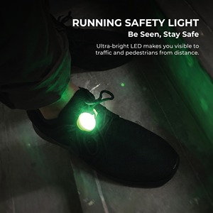 Luz de clip de seguridad LED magnética, funciona con pilas, clip flexible para correr, ciclismo, senderismo, mochilismo - Product Image 5