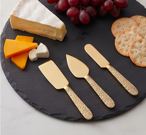 Trending Golden <b>Cheese</b> <b>Knife</b> <b>Set</b> With Leaf Pattern Stainless Steel High Quality Eco Friendly For Kitchenware Tableware And Hotel - Product Image 4