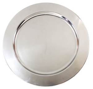 Round Metal <b>Decorative</b> <b>Plate</b> With Engraved Plant Pattern Traditional Style Handmade Charger <b>Plate</b> for Wedding Table Setting - Product Image 4