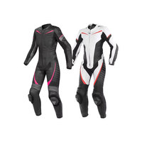 Traje de Motociclismo de Cuero Personalizado, Transpirable, para Invierno, Diseño Personalizado, Traje de Carreras Negro y Blanco