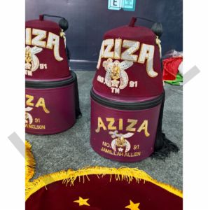 REGALIA MASÓNICA PERSONALIZADA: FEZ DE SHRINER CON ESTUCHE PARA FEZ - Product Image 3