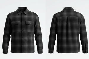 Fabricant de vêtements, chemises pour hommes en tissu de laine de haute qualité, manches longues, col classique, respirantes, avec logo personnalisé - Product Image 3