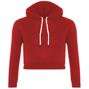 Custom Logo Women Streetwear Printed Short Cropped Hoodie Drawstring Sporty High Waist Long Sleeve Dance Institution Sportswear - Product Image 1