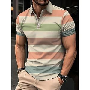 Camiseta Polo de Manga Corta para Hombre, Talla Grande, de Alta Calidad, con Ribete Blanco y Bordado Dorado, Estampada, Casual, de Verano, 2026 - Product Image 2