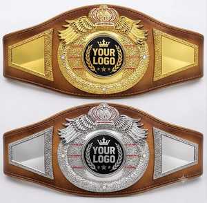 Cinturón de Campeonato Personalizado de Cuero Premium Transpirable Unisex, Chapado en Dos Tonos, para Torneos Deportivos de Alto Rendimiento - Product Image 1