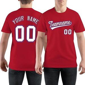 T-shirt personnalisé noir à manches courtes pour homme avec impression nom et numéro, col rond, coupe décontractée en jersey - Product Image 4