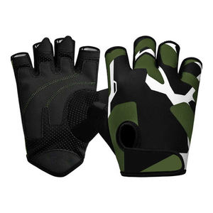 Camouflage <b>Half</b> Finger Leather Sports Gloves for Golf Lightweight & Heavy Duty Non-<b>Slip</b> Professional Protection - Product Image 1
