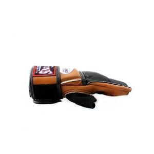 Gants de MMA en cuir unisexes de qualité supérieure, personnalisables, demi-doigts, fermeture auto-agrippante, professionnels, pour adultes, arts martiaux - Product Image 5