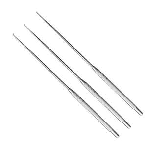 Kit d'instruments ORL professionnels et de haute qualité en acier inoxydable pour usage hospitalier : crochets auriculaires, crochets à cérumen, cure-oreilles droits de type pistolet - Product Image 4