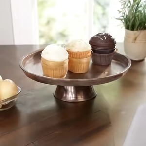 Stylish Metal Cake Stand Cake Display Stand Dessert Serving Tray Wedding Party Table Decoration - Product Image 1