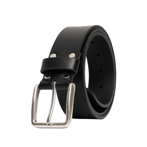 Ceinture décontractée haut de gamme en cuir de vachette pour homme 2026 avec boucle ardillon en alliage, motif uni et design respirant - Product Image 1