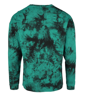 <b>Men's</b> <b>Tie</b>-Dye Long Sleeve Pullover O-Neck Regular Fit Knitted Casual Winter Sweatshirt Green <b>Black</b> Pattern Anti-Pilling Quick - Product Image 3