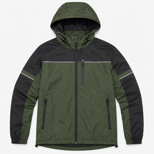 Chaqueta de Reparto con Capucha y Logotipo Personalizado para Hombre, Resistente al Viento, Reflectante, para Exteriores, Mensajería, Logística, Comercio Electrónico, Repartidores de Comida - Product Image 1