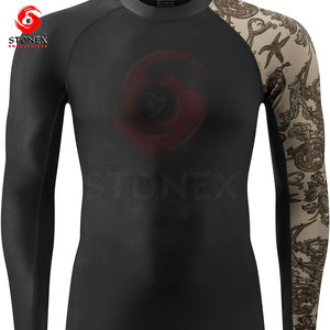 Custom Men's Compression Long Sleeve rash guard Moisture Wicking <b>Athletic</b> Gym Workout Running Base Layer Sportswear - Product Image 3