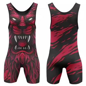 High Quality Custom Design Men's Wrestling Singlet Colorful Sportswear With <b>Heat</b> Transfer Logo Custom Martial Art Singlet - Product Image 6