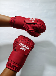 Gants de boxe MMA Fighter Bro Red, respirants, avec sangle réglable, pour l'entraînement - Product Image 1