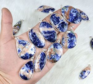 <b>Top</b> Quality Sodalite Gemstone Pendant Wholesale <b>Silver</b> Plated Pendant Jewelry Bezel Collection for Women Party Wear Necklace - Product Image 6