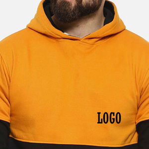 Sweat-shirt à capuche double panneau pour homme, design contrastant, coupe décontractée, style streetwear, mélange de coton - Product Image 6