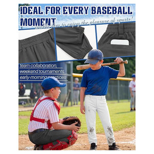 Boys <b>Baseball</b> Pants Youth Softball Pants with Pockets Kids Fast Pitch <b>Baseball</b> Practice Trousers Durable Athletic Sports Uniform - Product Image 4