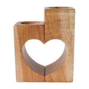 Magnifique porte-bougie en bois pour la décoration de la maison, support à bougie rustique artisanal et centre de table pour salle à manger, salon - Product Image 5