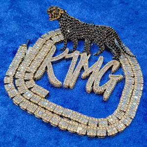 KING <b>Animal</b> Pendant With <b>Crystal</b> Rhinestones Gold Plated Unisex Hiphop Jewelry Gift - Product Image 4
