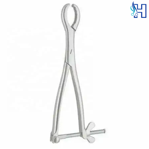 Orthopedic Bone Forceps 5.5 Inch Curved Surgical Stainless Steel Manual Reusable Plate Holding <b>Drill</b> <b>Guide</b> - Product Image 4