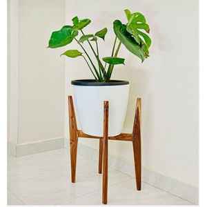Support à plantes en bois artisanal, pour intérieur et extérieur, étagère à fleurs à plusieurs niveaux, présentoir à plantes en bois naturel, décoration intérieure - Product Image 1