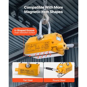 Heavy Duty 1320 Lbs neodimio N42 sollevatore magnetico gancio in acciaio maniglia di rilascio per il negozio gru di sollevamento utilizzato per la piastra di sollevamento in acciaio - Product Image 6