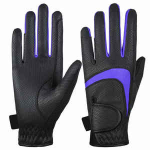 Gants de dressage en cuir légers et respirants à doigts entiers de haute qualité pour hommes et femmes, avec logo personnalisé et marque privée - Product Image 2