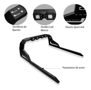 <span class=keywords><strong>Barre</strong></span> de protection pour pick-up avec <span class=keywords><strong>barre</strong></span> lumineuse <span class=keywords><strong>LED</strong></span>, <span class=keywords><strong>barre</strong></span> sportive tout-terrain en acier pour Hilux Ranger Raptor F150 Ram 1500 Navara D-Max <span class=keywords><strong>Amarok</strong></span> - Product Image 2