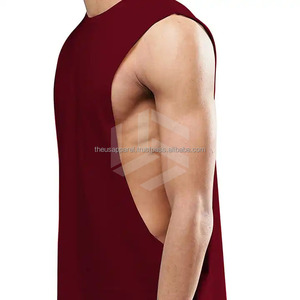 Camiseta sin mangas para hombre, corte muscular, moda de verano 2025, color liso, para gimnasio y entrenamiento, tallas grandes y altas - Product Image 6