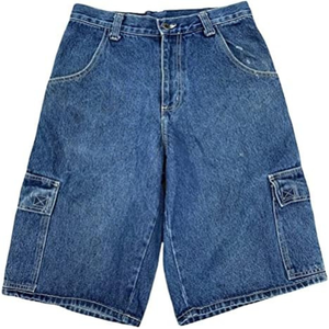 Mens Loose Fit Cargo Denim Shorts Casual Wide Leg <b>Jean</b> Shorts Multi Pocket Streetwear Outdoor <b>Work</b> Summer Shorts Pants Outfit - Product Image 2