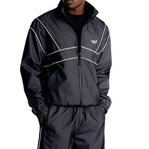 Ensemble de survêtement coupe-vent tendance pour hommes – Veste légère zippée et pantalon de jogging – Logo personnalisé – Vêtements de sport OEM en gros – Commandes de vestes pour hommes - Product Image 1